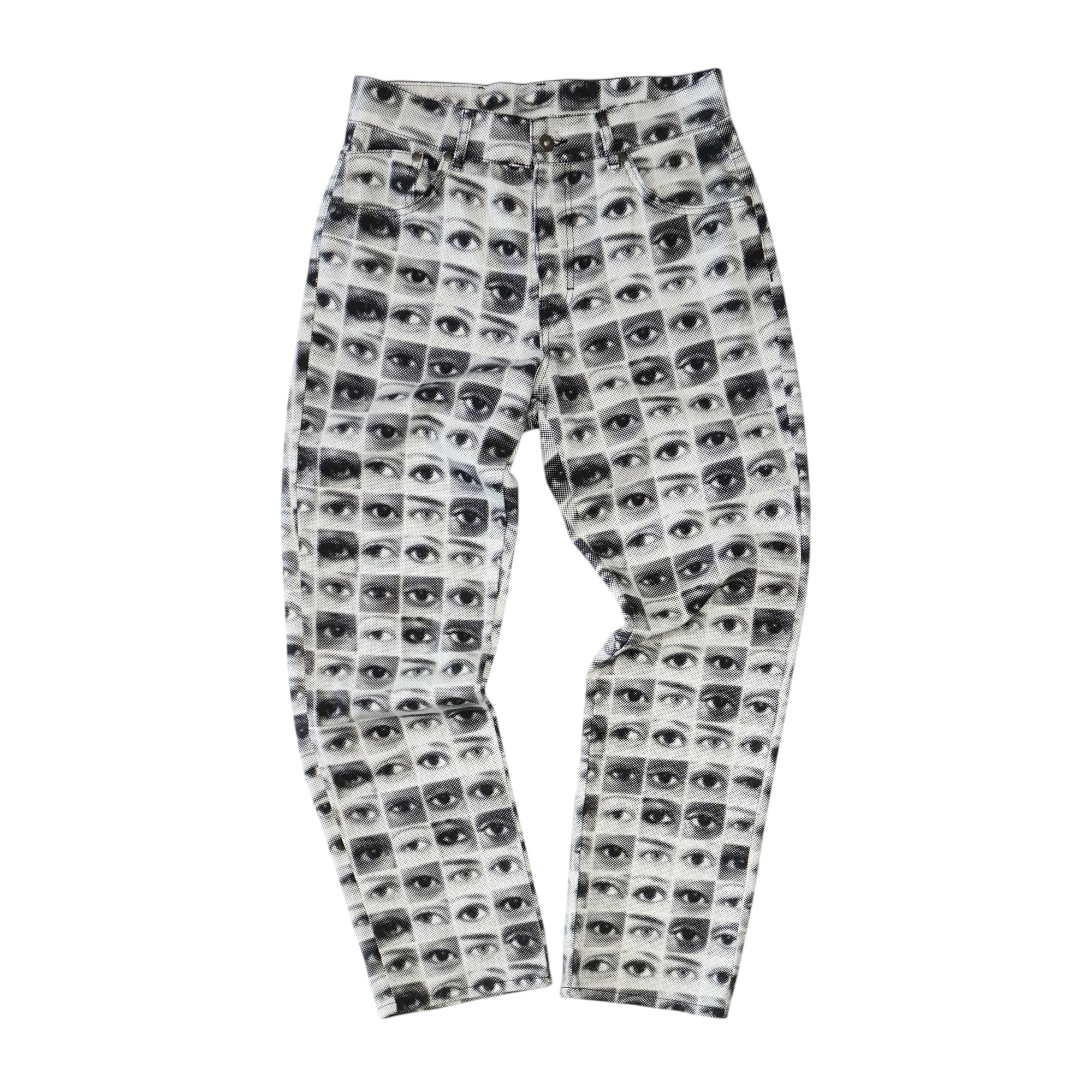 Ragged Eye Print Дънки