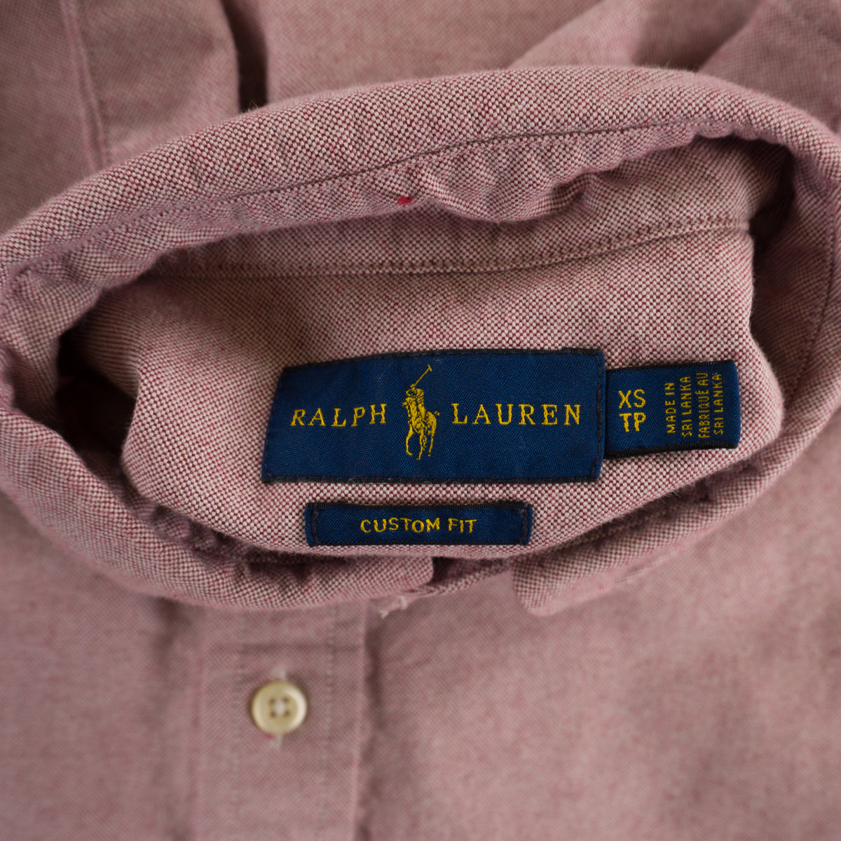 Ralph Lauren Розова Риза с Дълъг Ръкав