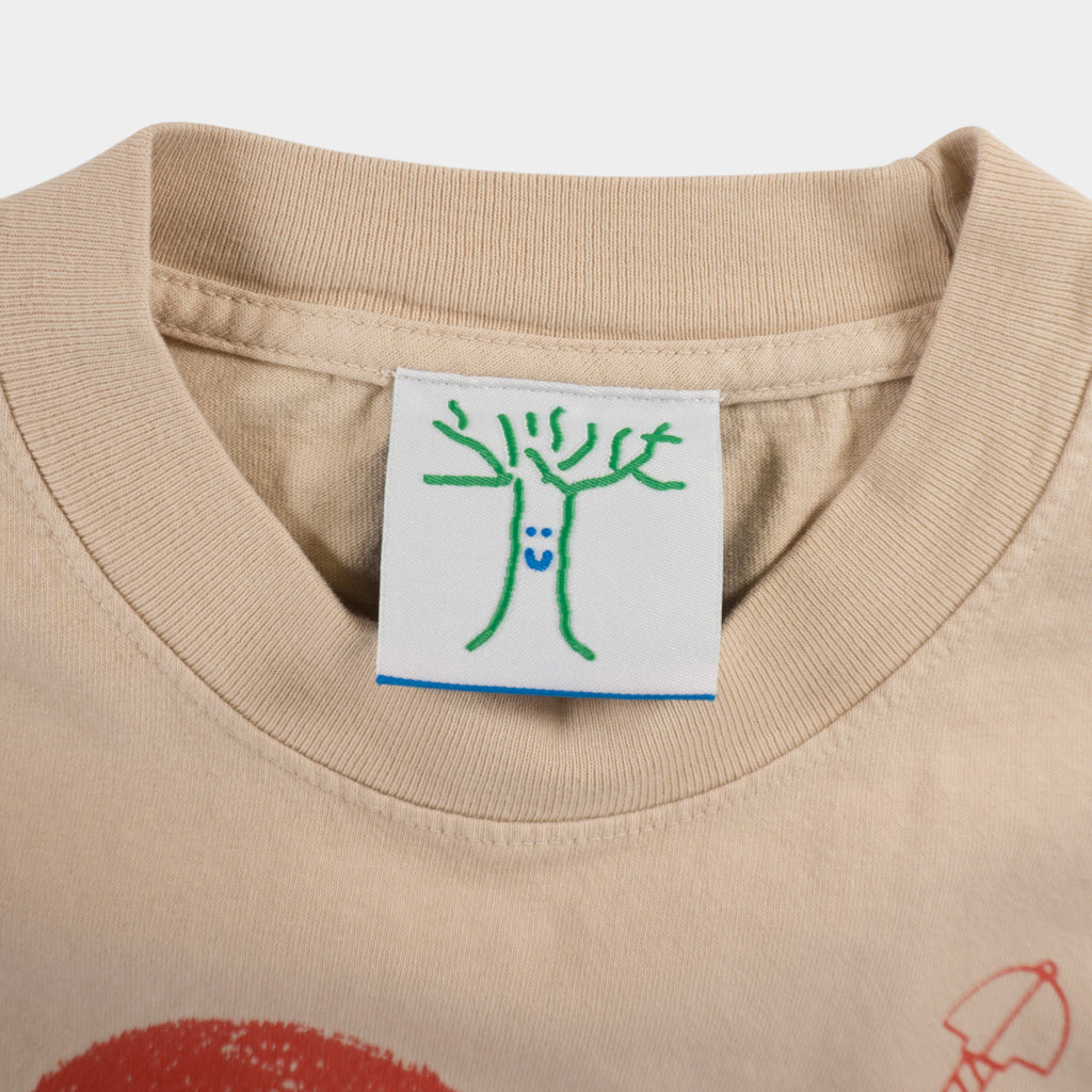 Online Ceramics x Weyes World Tour Бежова Тениска с Графика