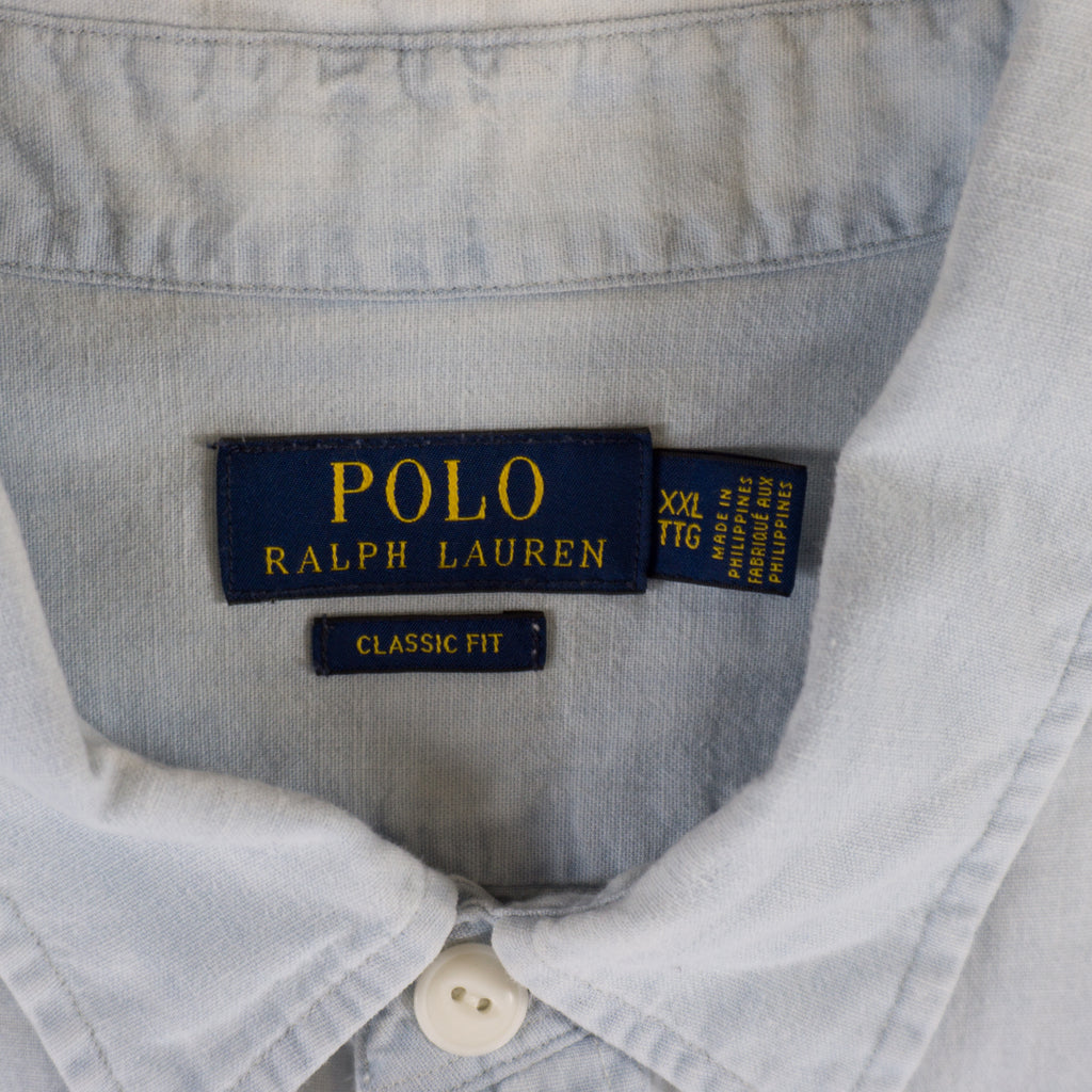 Polo Ralph Lauren Синя Риза с Дълъг Ръкав