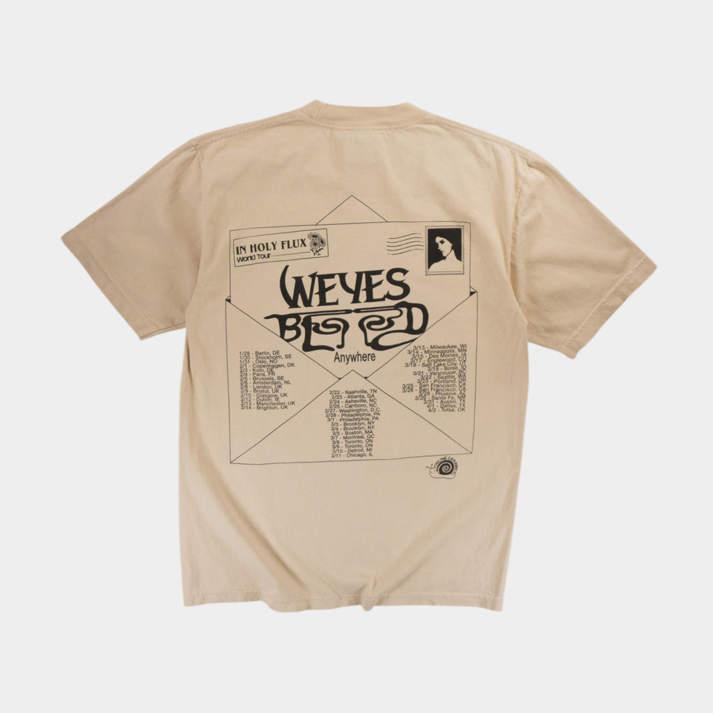 Online Ceramics x Weyes World Tour Бежова Тениска с Графика