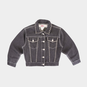 C.T.B.D. Jeans Винтидж Тъмно Сиво Дънково Яке