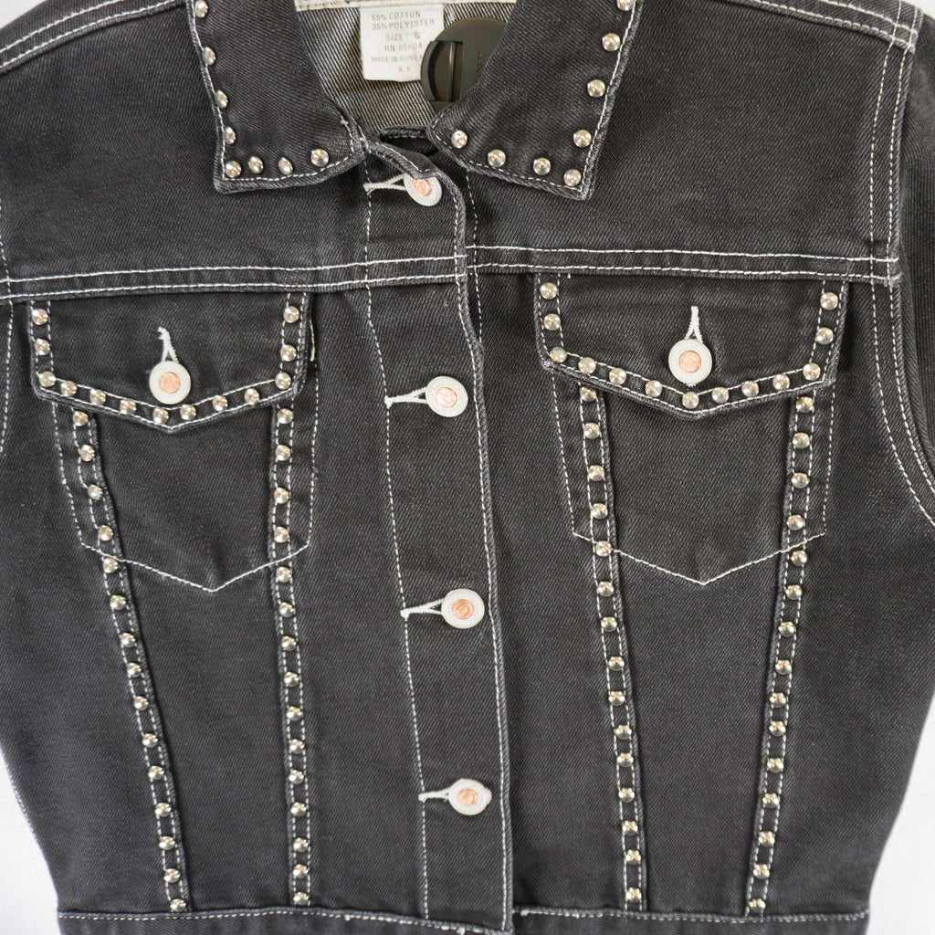 C.T.B.D. Jeans Винтидж Тъмно Сиво Дънково Яке