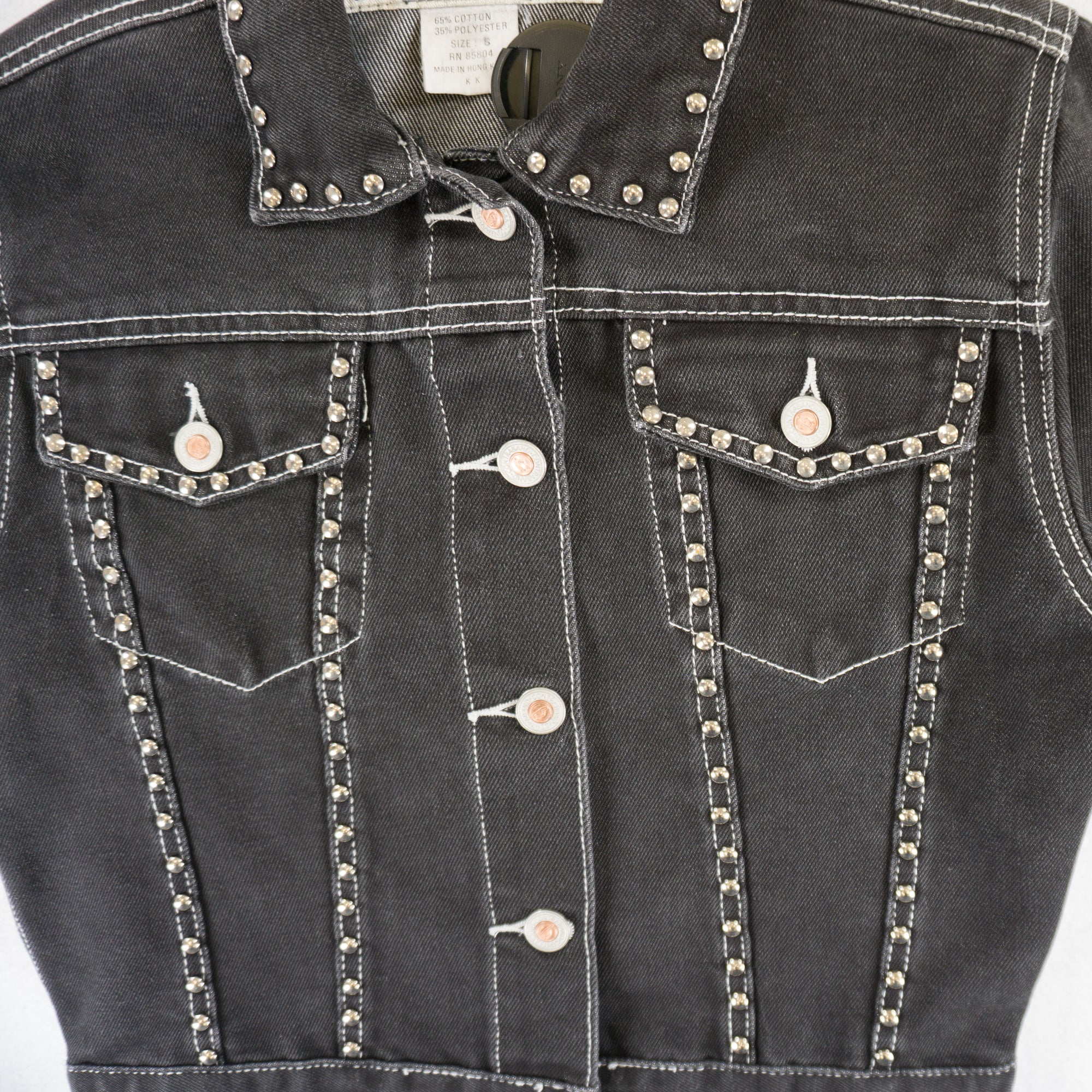 C.T.B.D. Jeans Винтидж Тъмно Сиво Дънково Яке