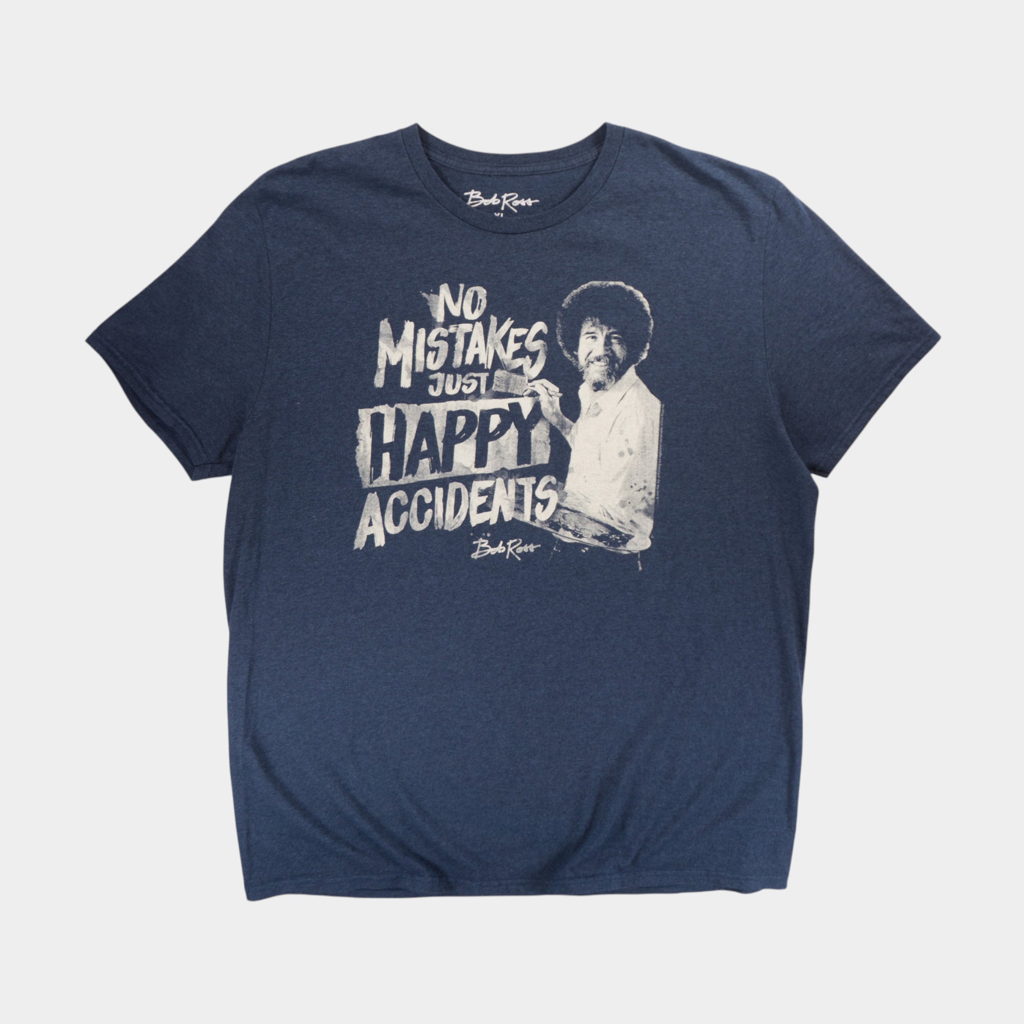Bob Ross Синя Тениска с Графика