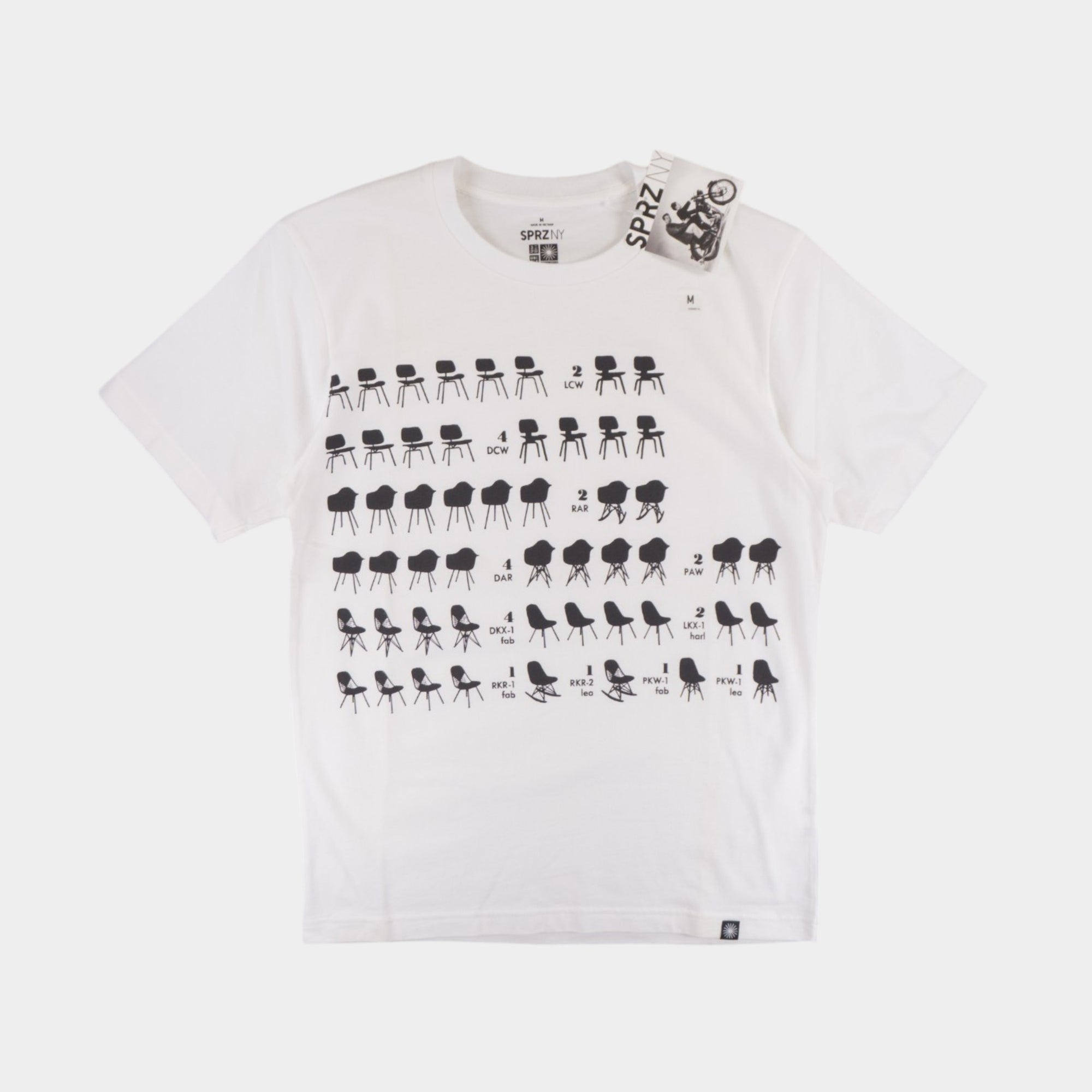 Uniqlo X Eames Office Бяла Тениска с Графика