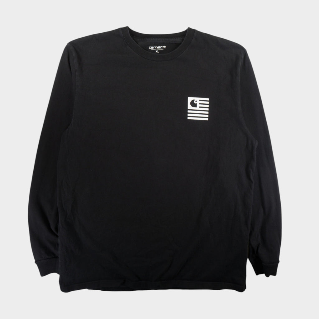 Carhartt L/S State Flames Черна Блуза с Графика