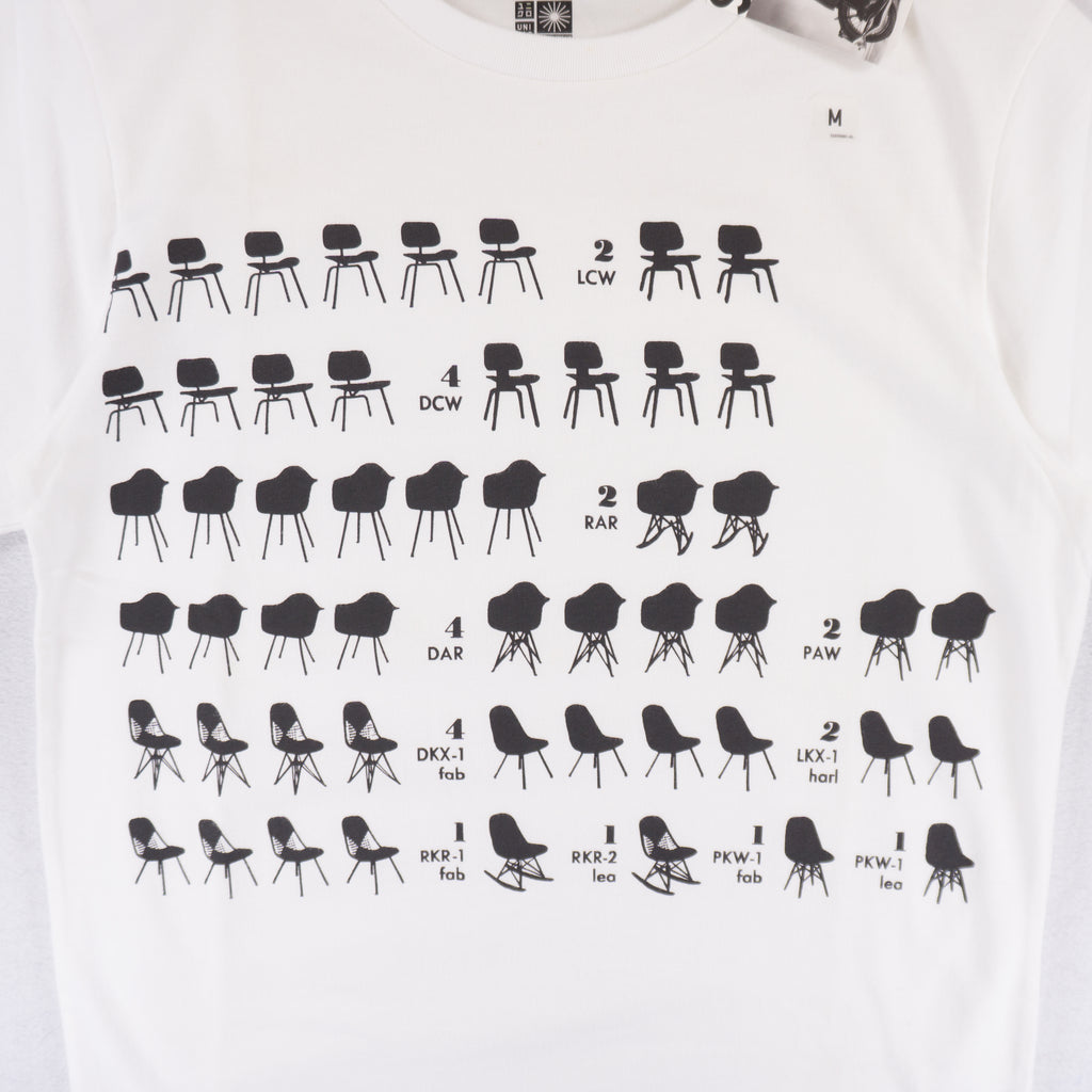 Uniqlo X Eames Office Бяла Тениска с Графика