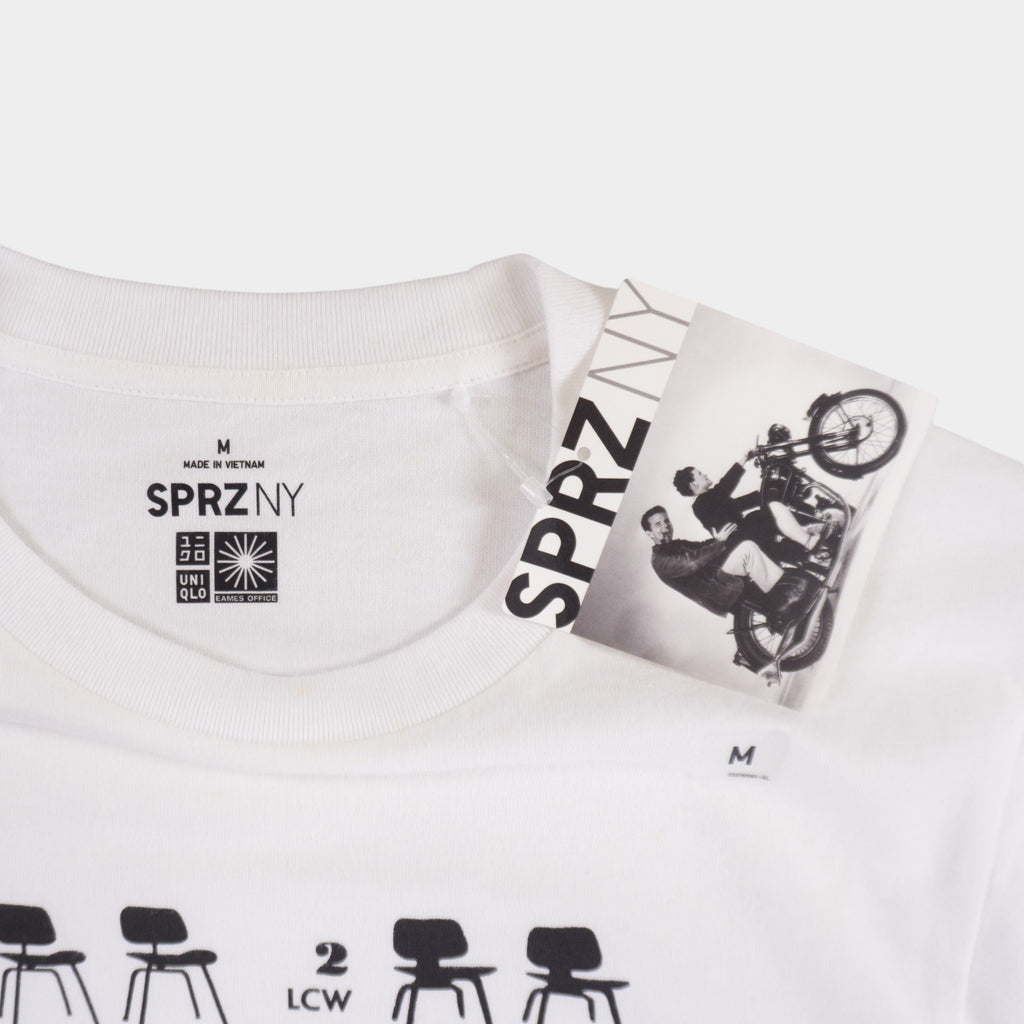 Uniqlo X Eames Office Бяла Тениска с Графика