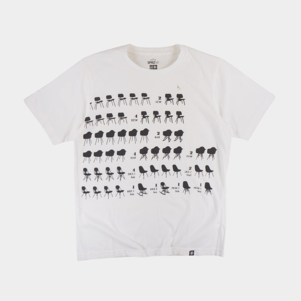 Uniqlo X Eames Office Бяла Тениска с Графика