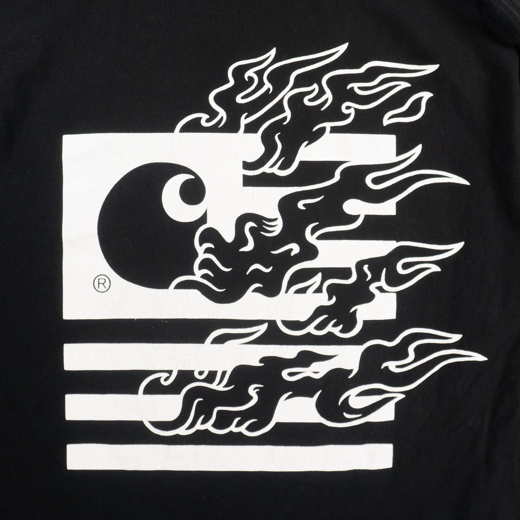 Carhartt L/S State Flames Черна Блуза с Графика