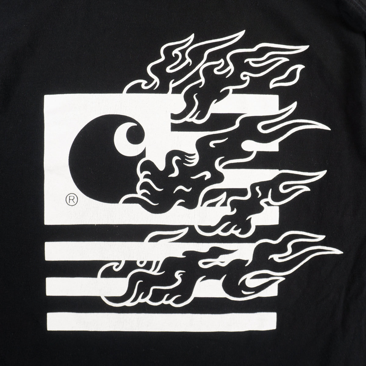 Carhartt L/S State Flames Черна Блуза с Графика