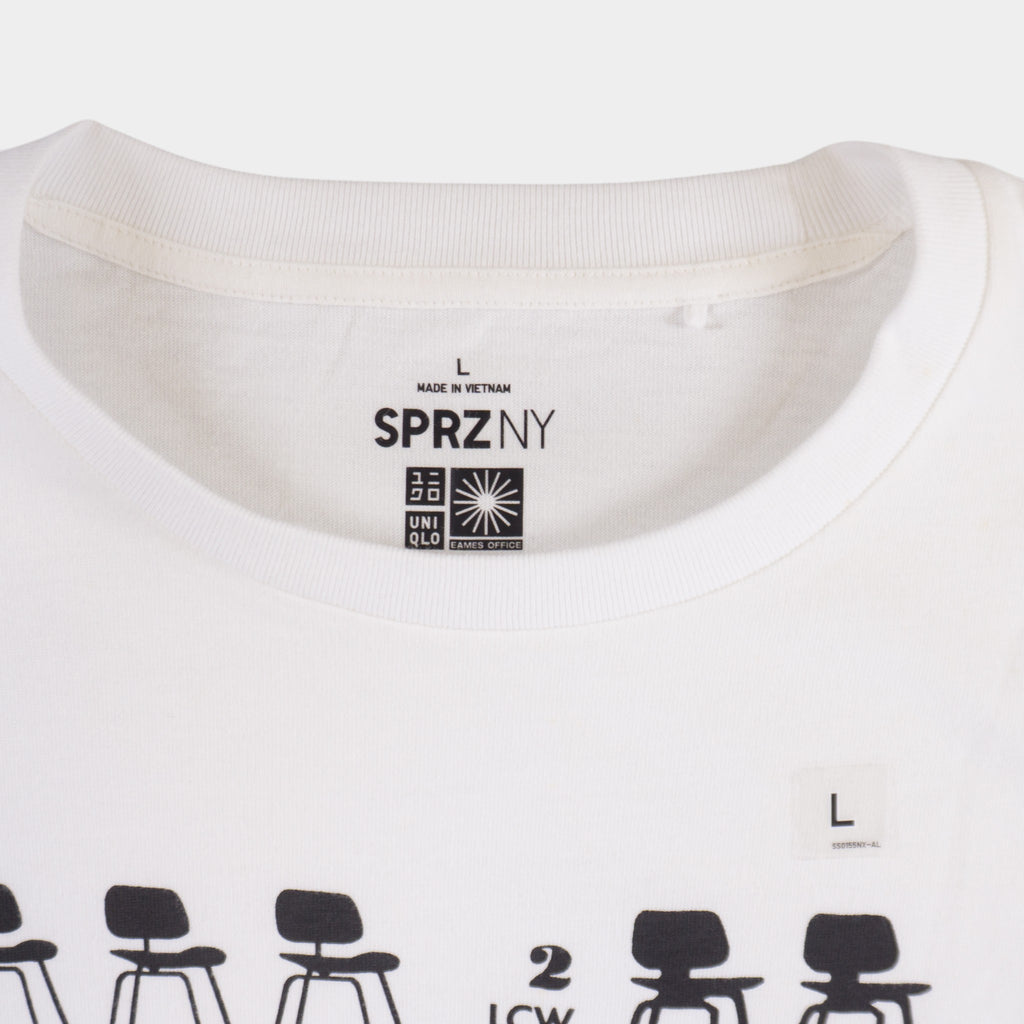 Uniqlo X Eames Office Бяла Тениска с Графика