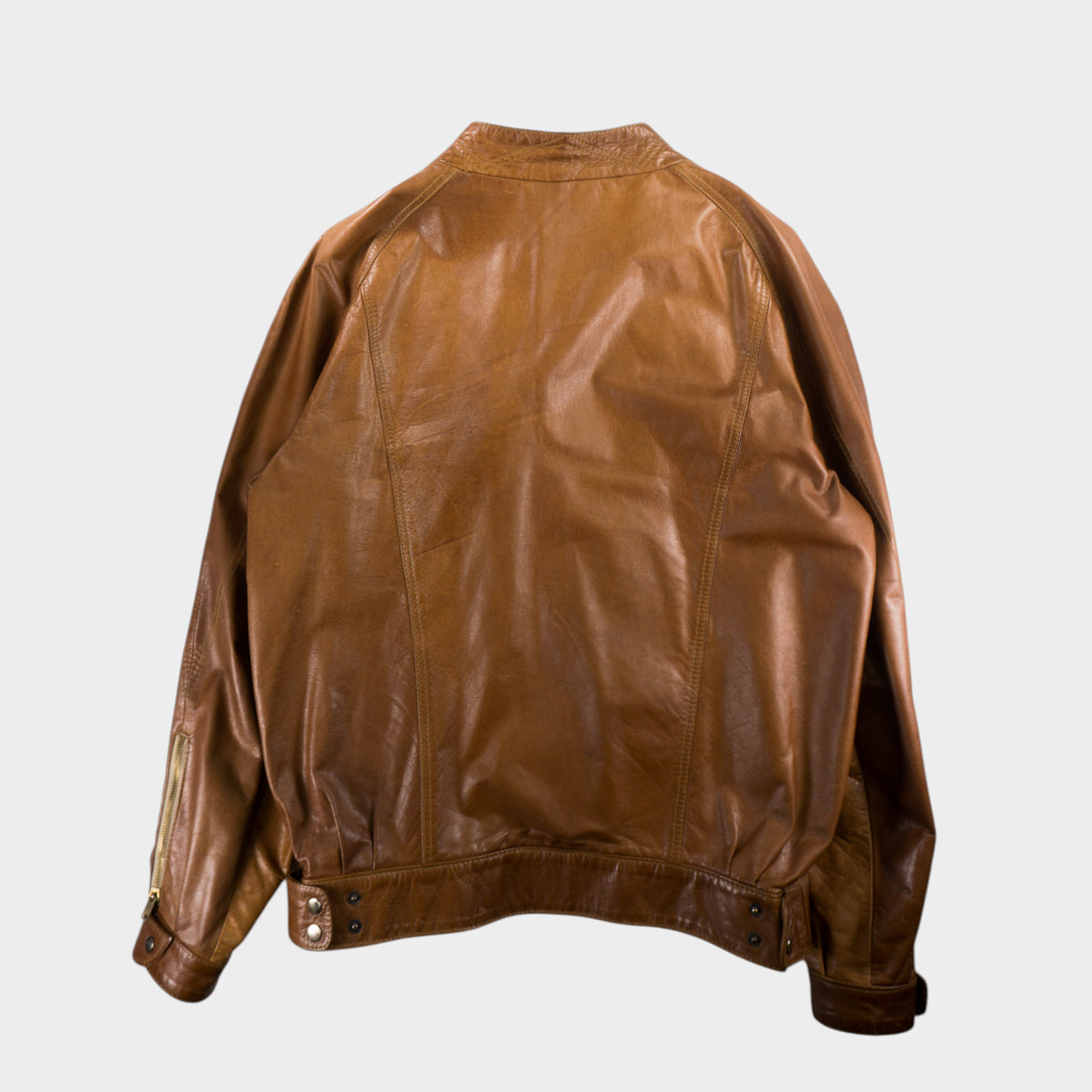 C&A Винтидж 80-те Кафяво Яке Говежда Кожа