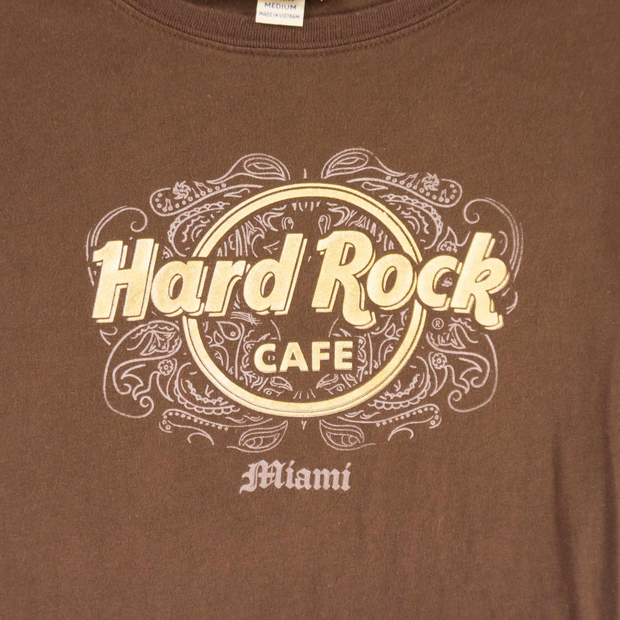 Hard Rock Cafe Винтидж Y2K Кафява Тениска