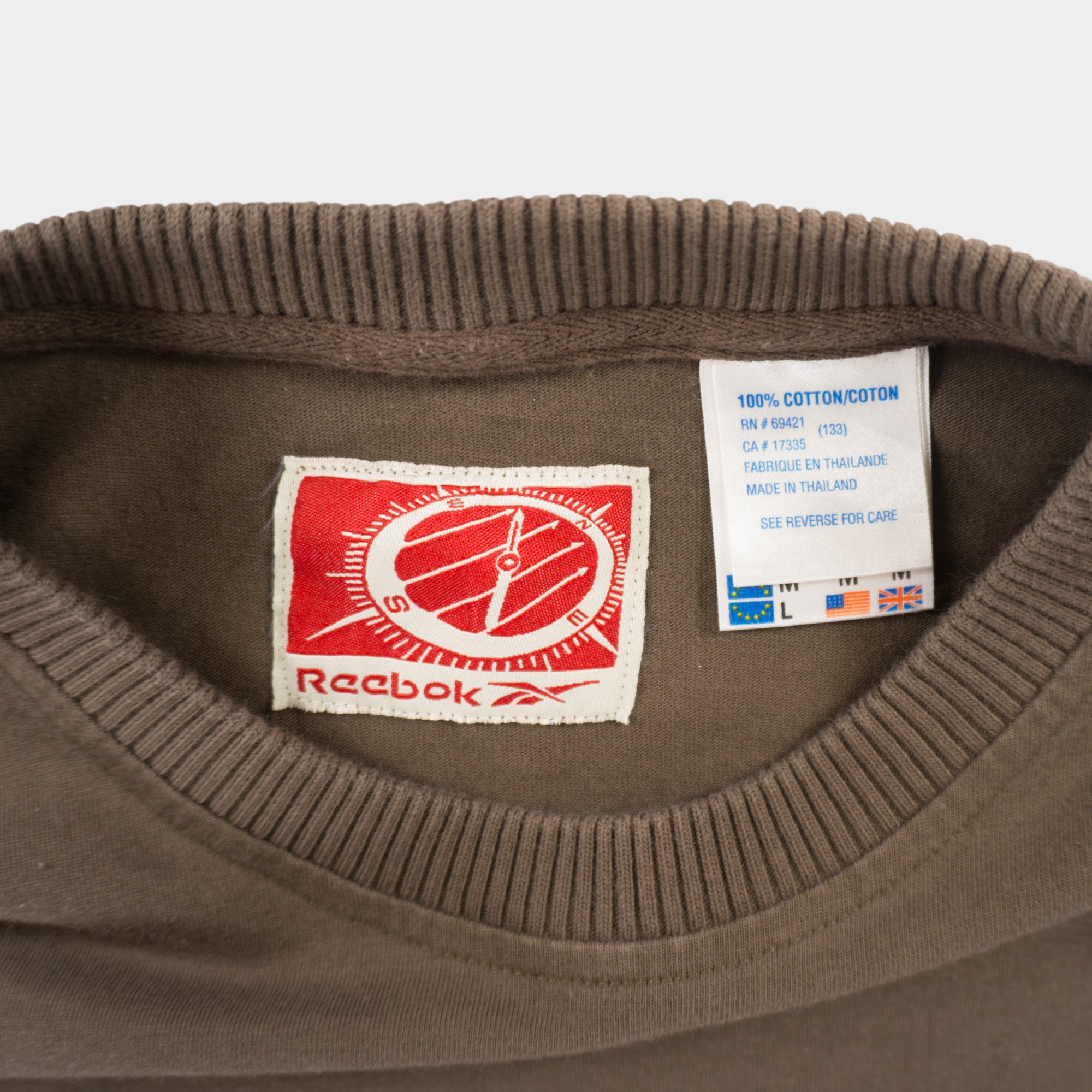 Reebok Винтидж 2000те Кафява Тениска