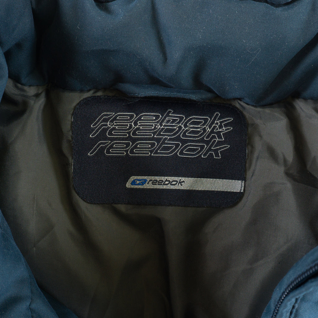 Reebok Винтидж 2000-те Синьо Пухено Яке
