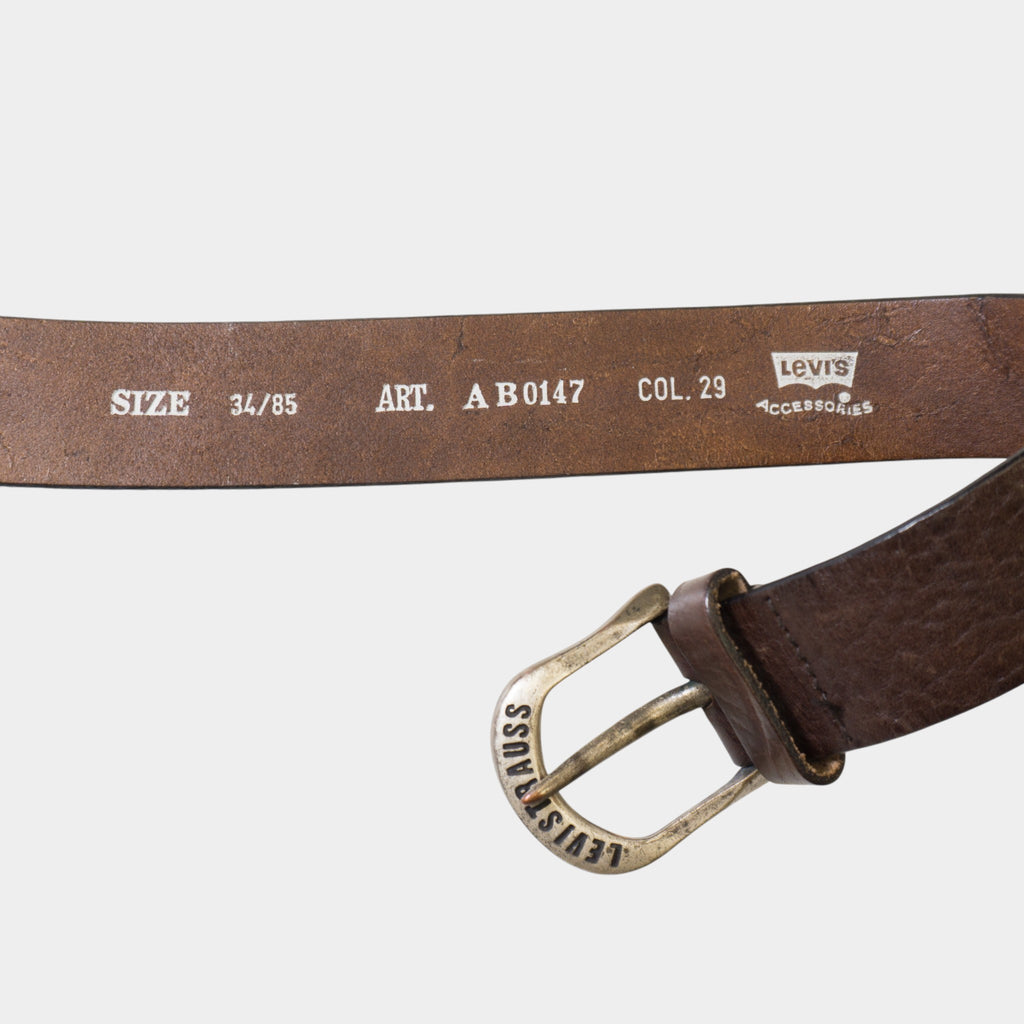 Levi's Винтидж Кафяв Кожен Колан