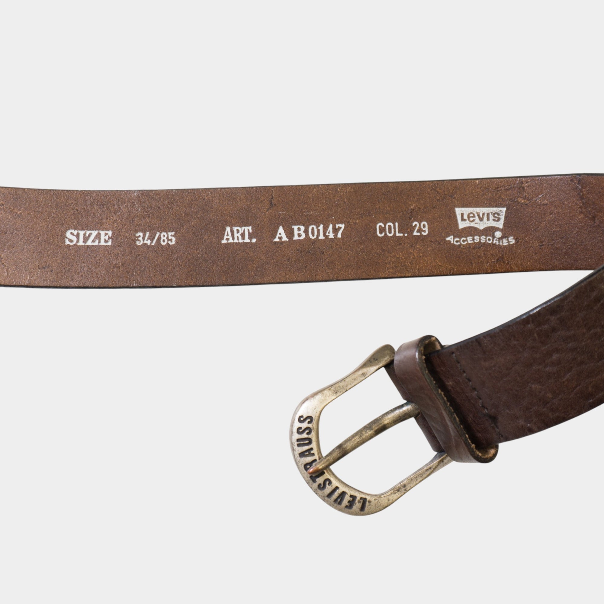 Levi's Винтидж Кафяв Кожен Колан