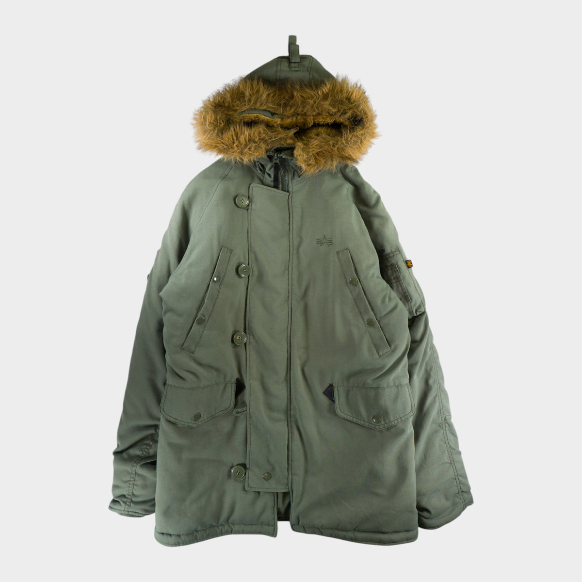 Alpha Industries N-3B Snorkel Parka Винтидж 2000-те Зелено Парка Яке