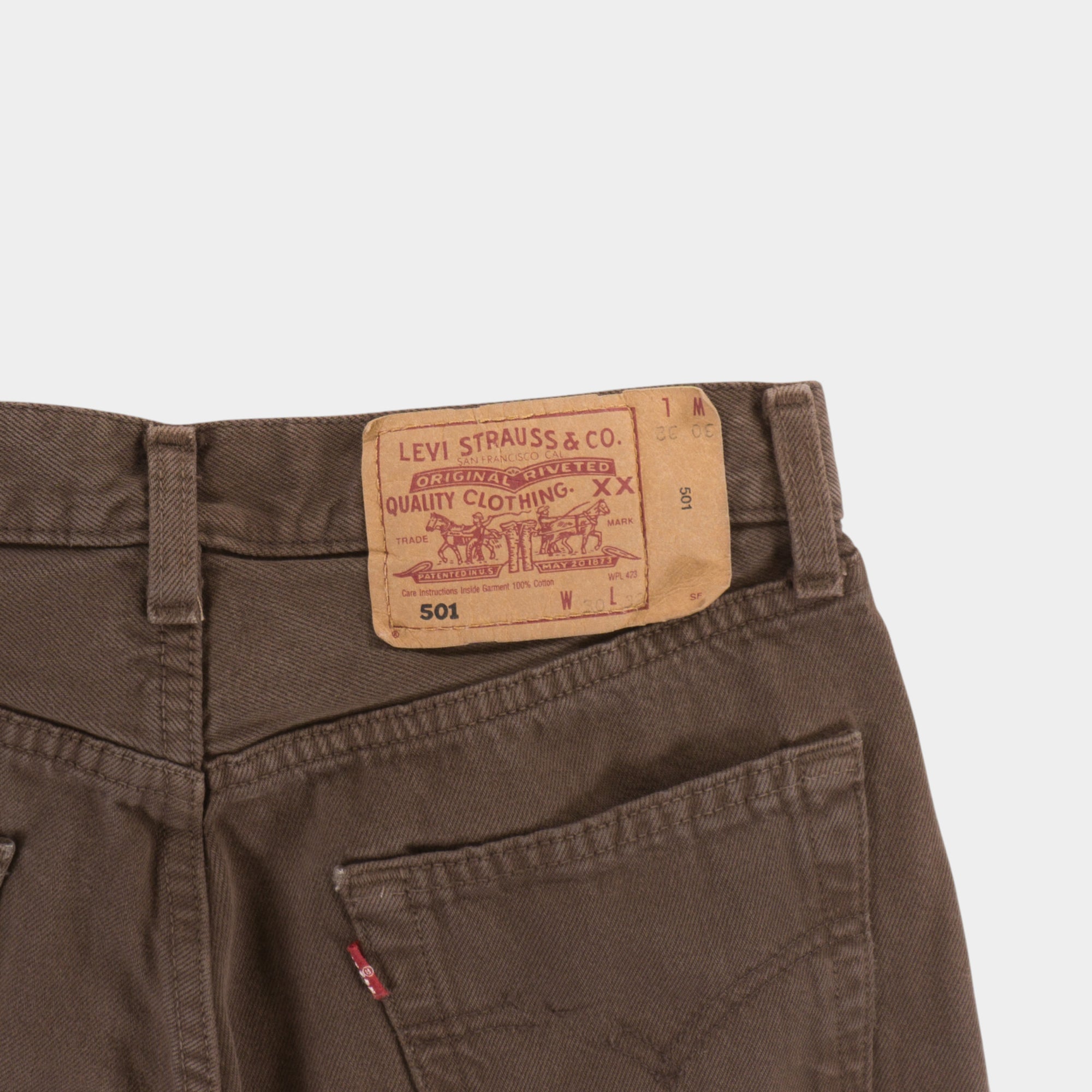 Levi's 501 Винтидж Кафяви Дънки
