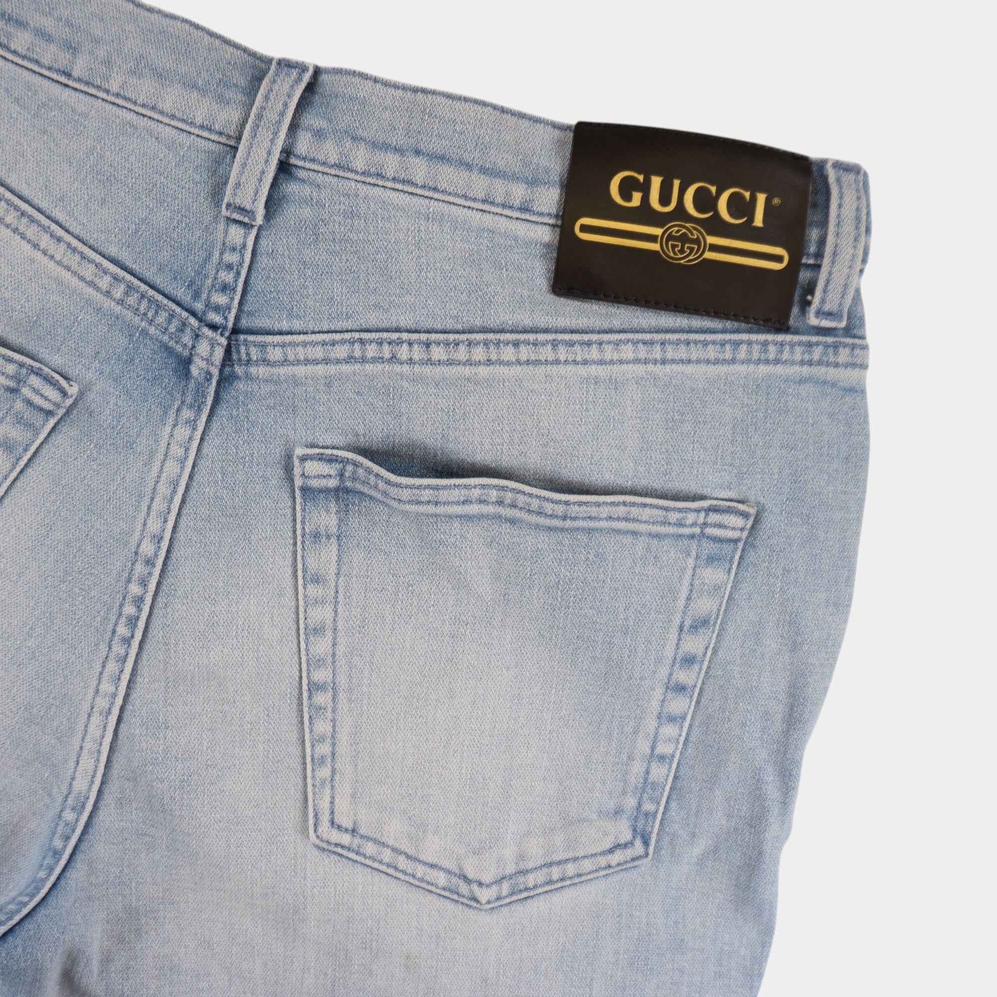 Gucci Сини Къси Дънки