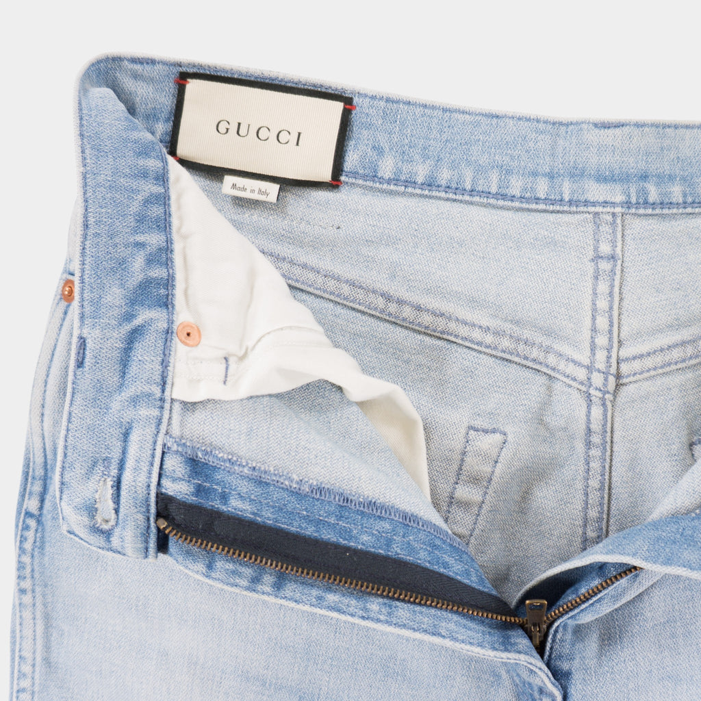 Gucci Сини Къси Дънки