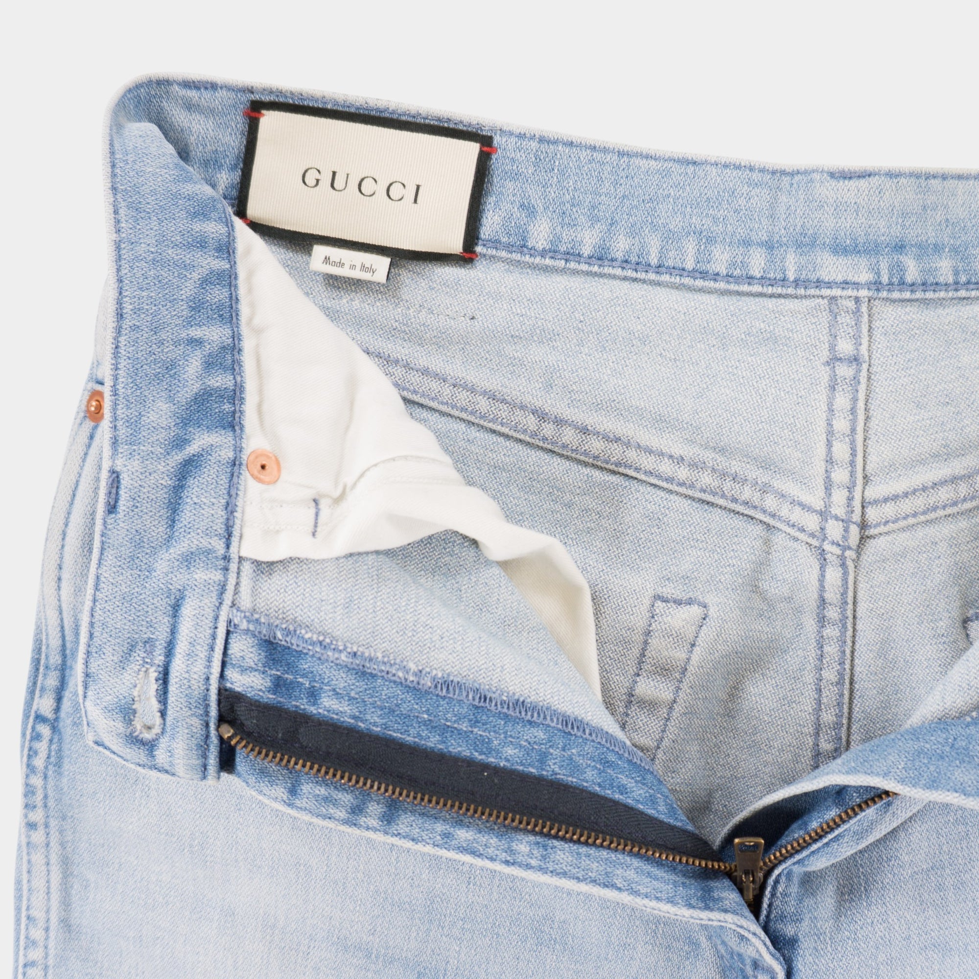 Gucci Сини Къси Дънки