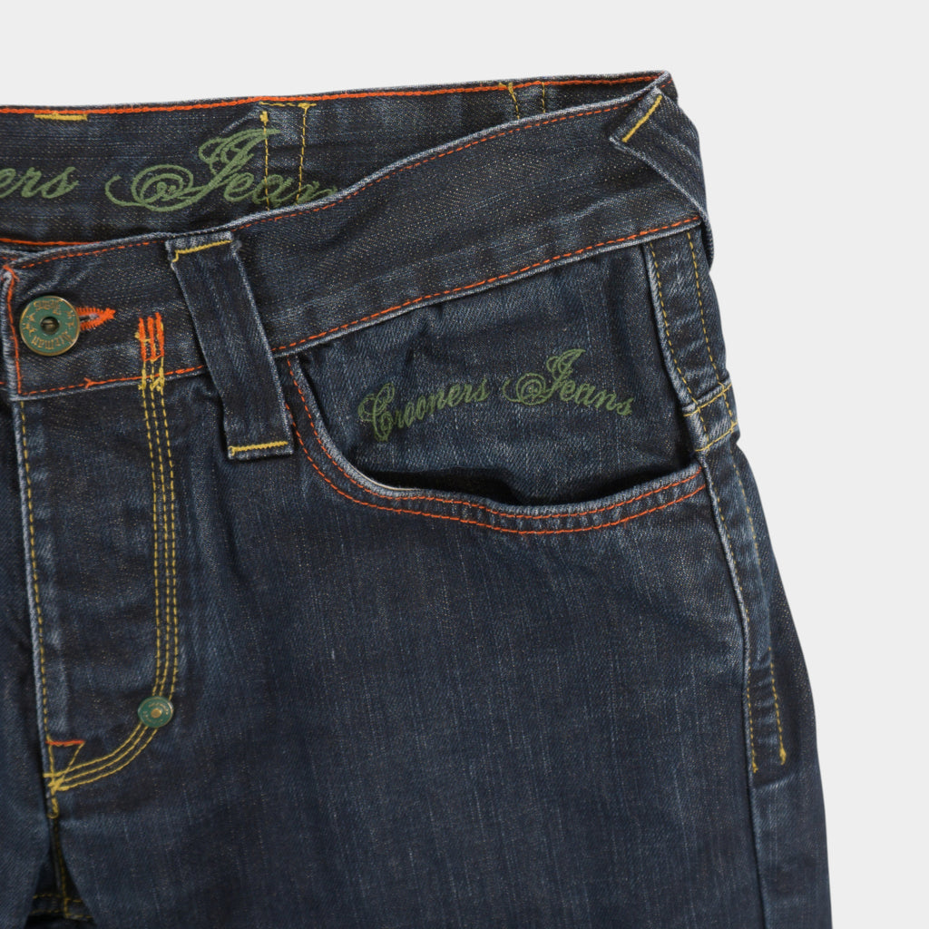 Crooners Jeans Y2K Тъмно Сини Дънки