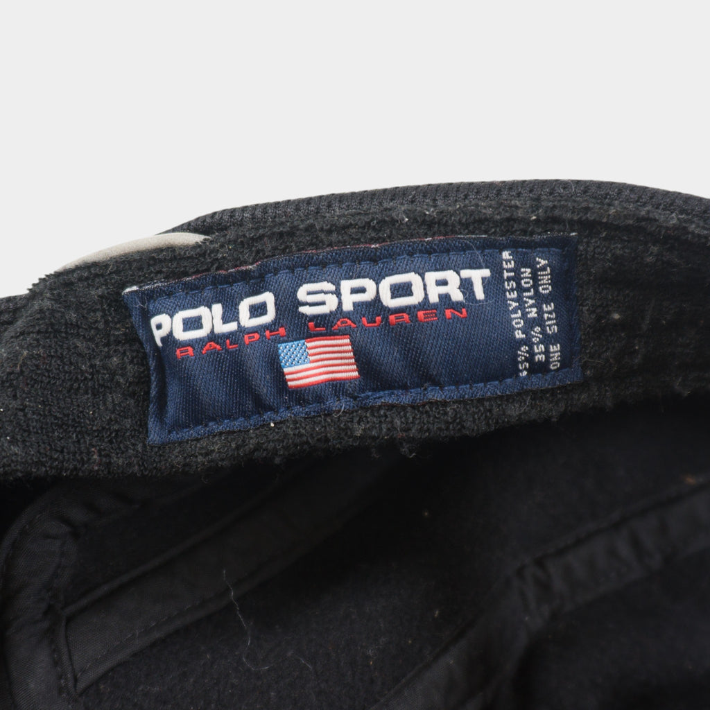 Polo Sport Ralph Lauren Винтидж 90те Черна Шапка