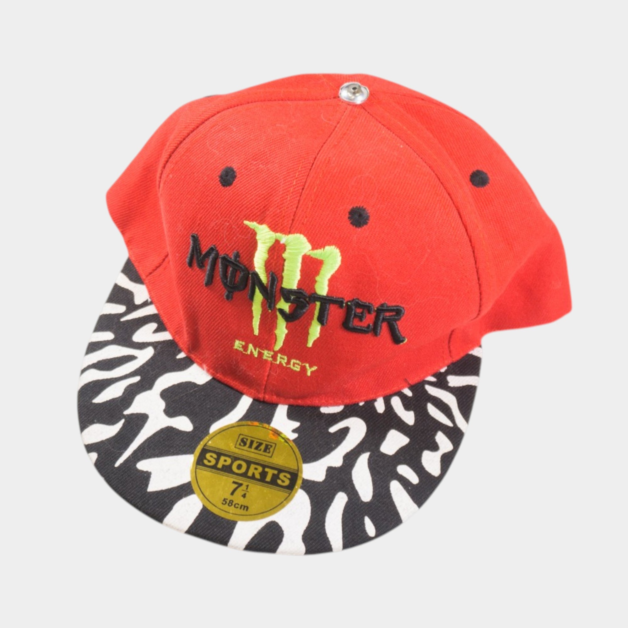 Monster Energy Snapback Винтидж 2000те Червена Шапка