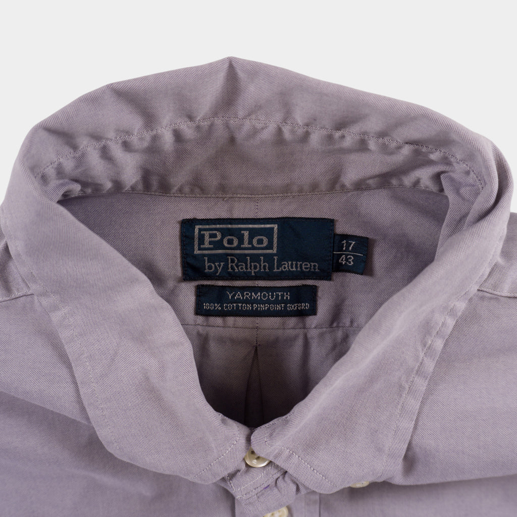 Polo Ralph Lauren Винтидж Светло Лилава Риза с Дълъг Ръкав