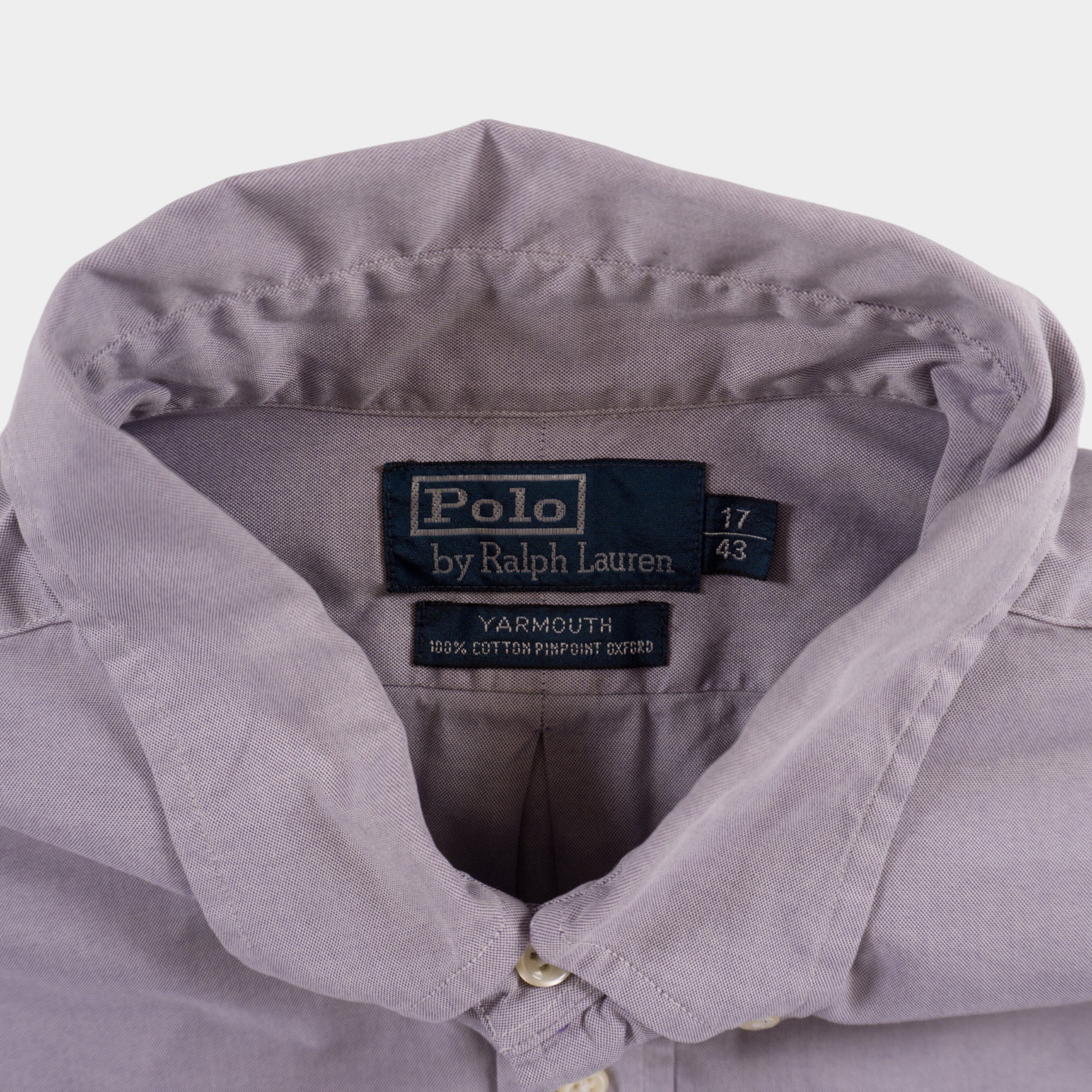 Polo Ralph Lauren Винтидж Светло Лилава Риза с Дълъг Ръкав