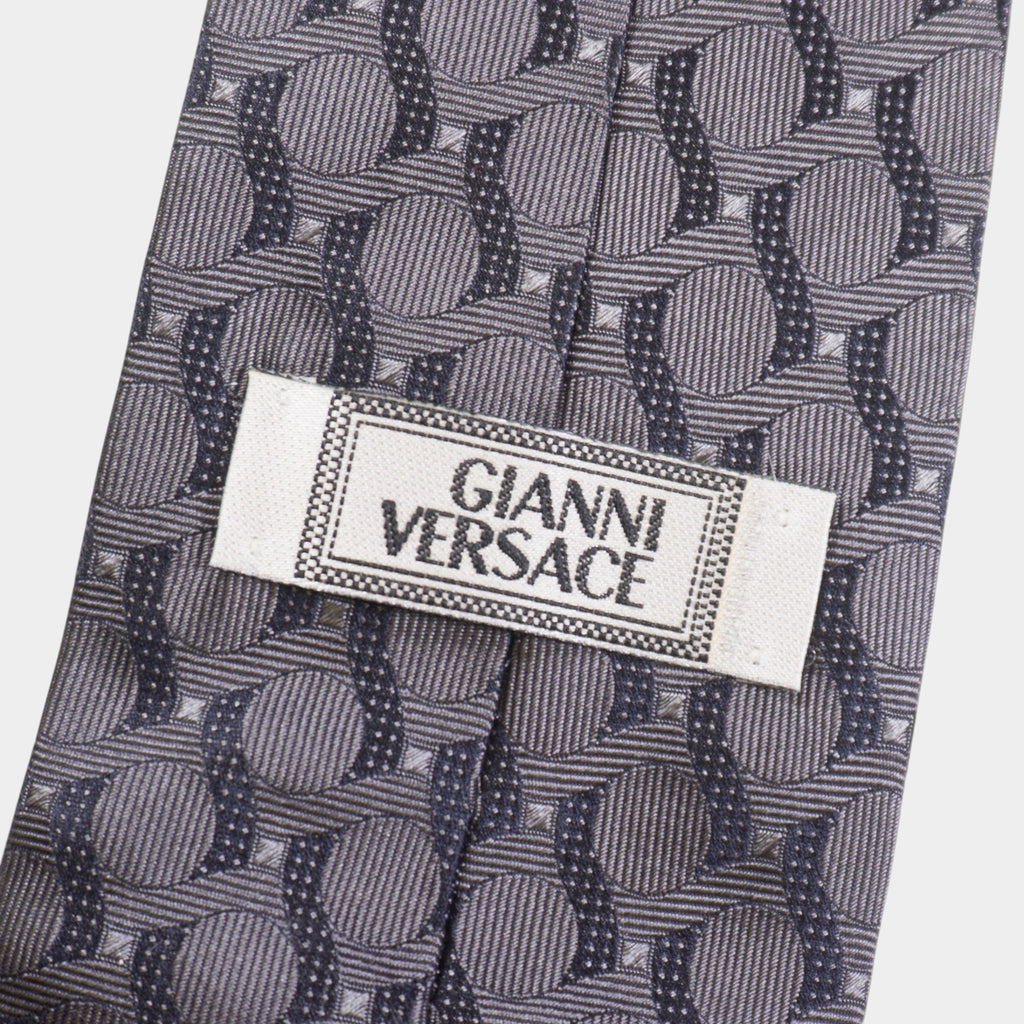 Gianni Versace Винтидж 90те Копринена Вратовръзка