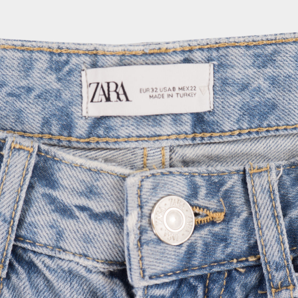 Zara Сини Широко Карго Дънки