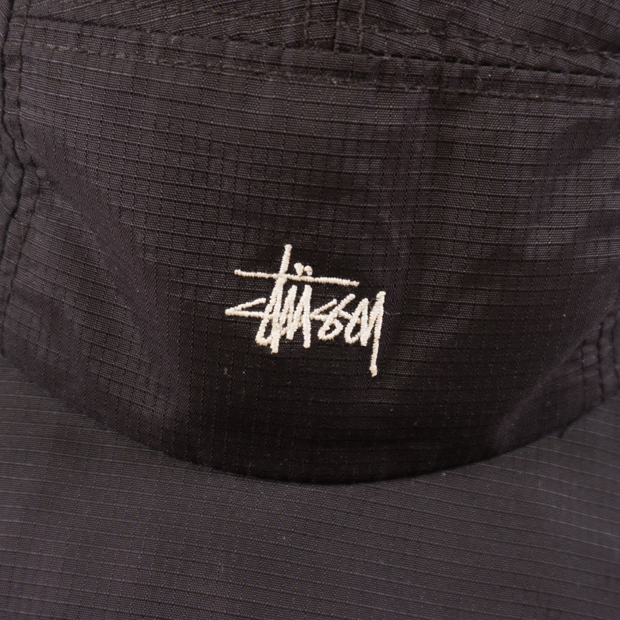 Stussy Ripstop 5-Panel Винтидж 2000те Черна Шапка