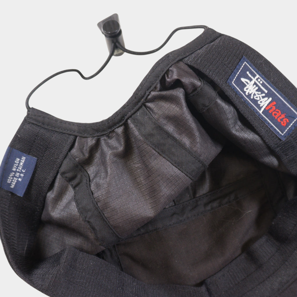 Stussy Ripstop 5-Panel Винтидж 2000те Черна Шапка