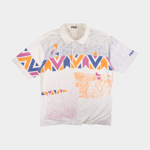 FILA Винтидж Цветна Тениска с Яка