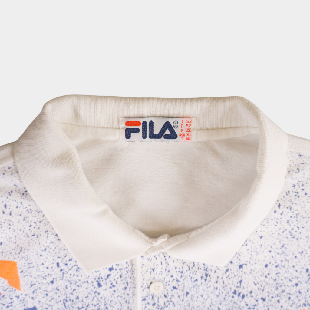 FILA Винтидж Цветна Тениска с Яка