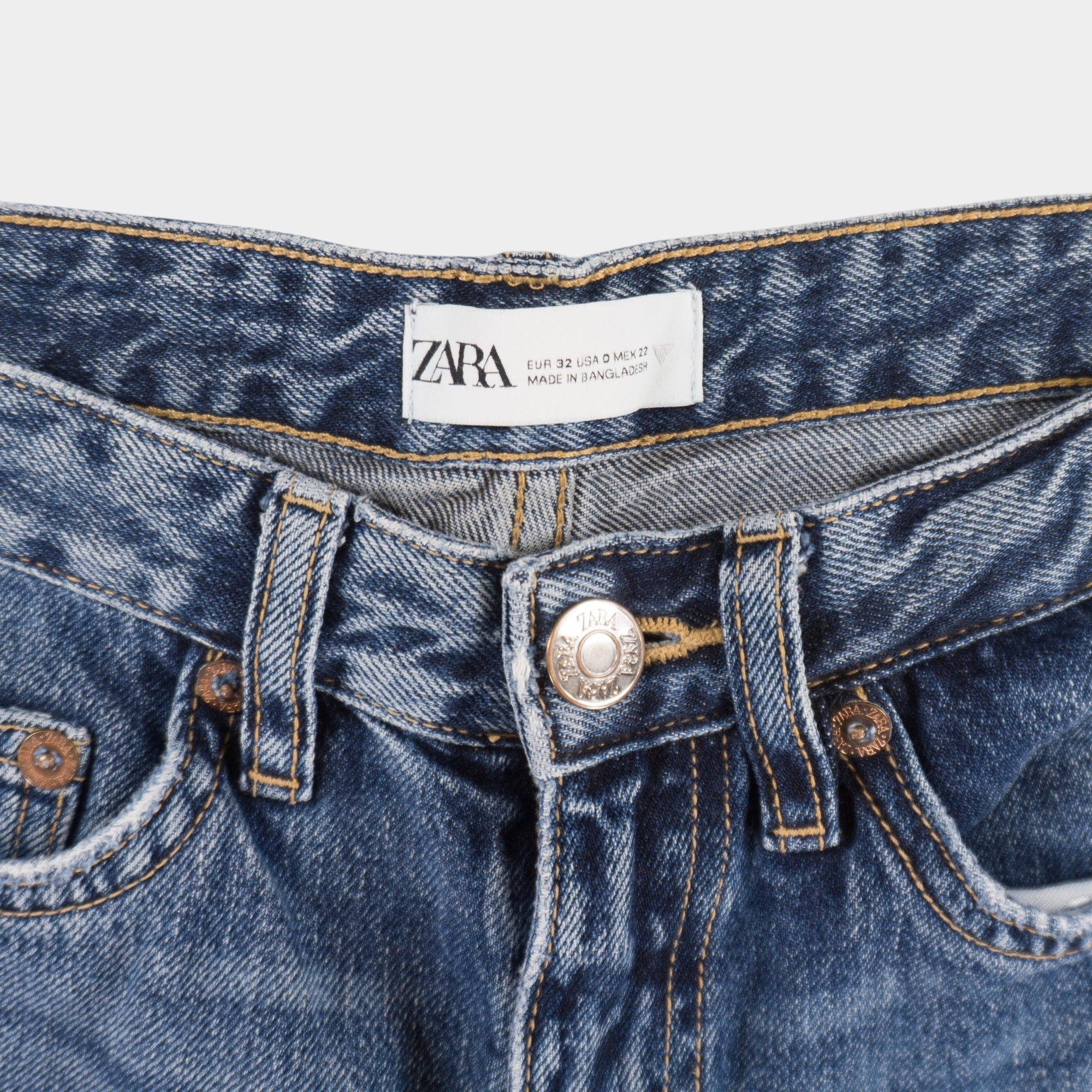 Zara Широки Сини Дънки