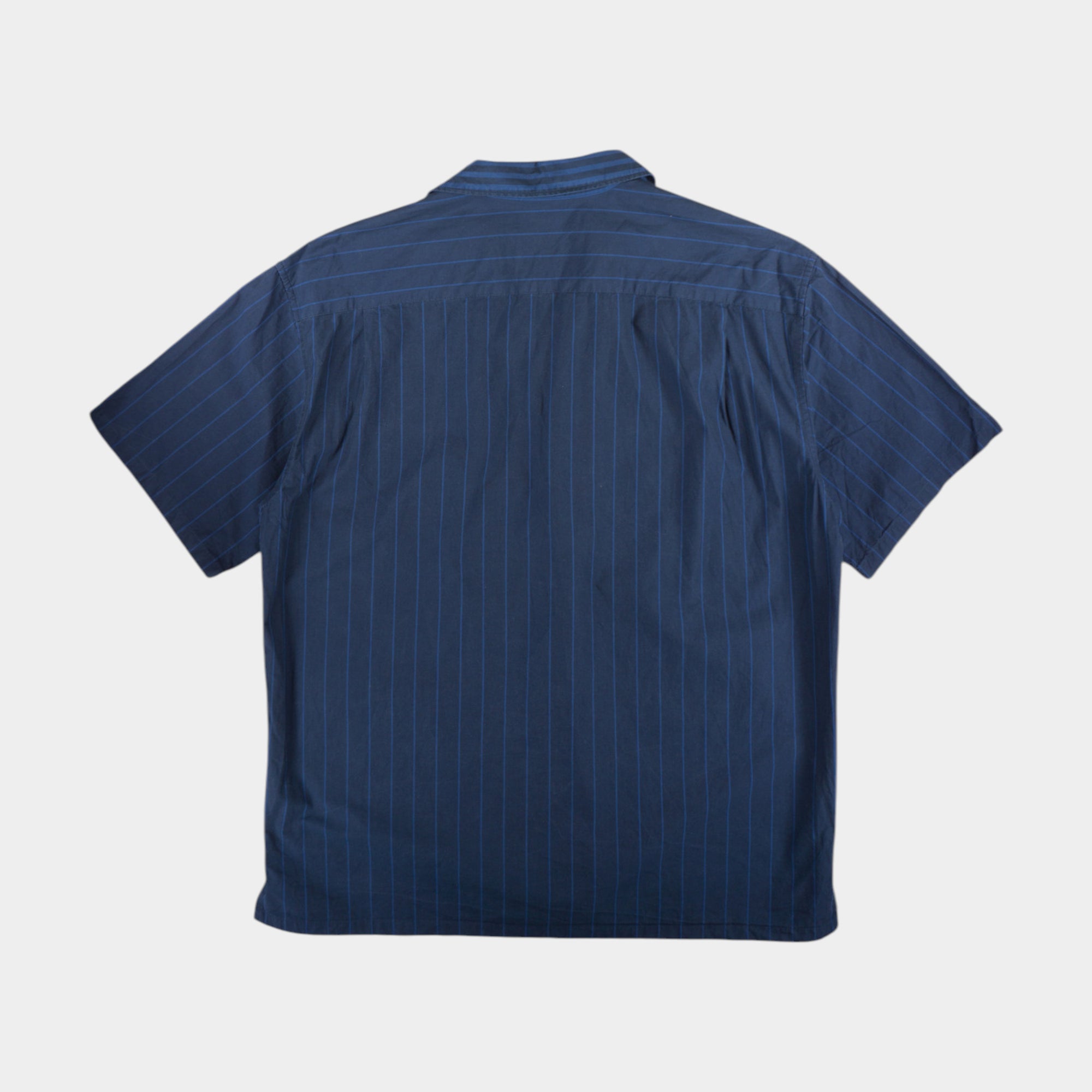 JW Anderson x Uniqlo Раирана Синя Риза с Къс Ръкав