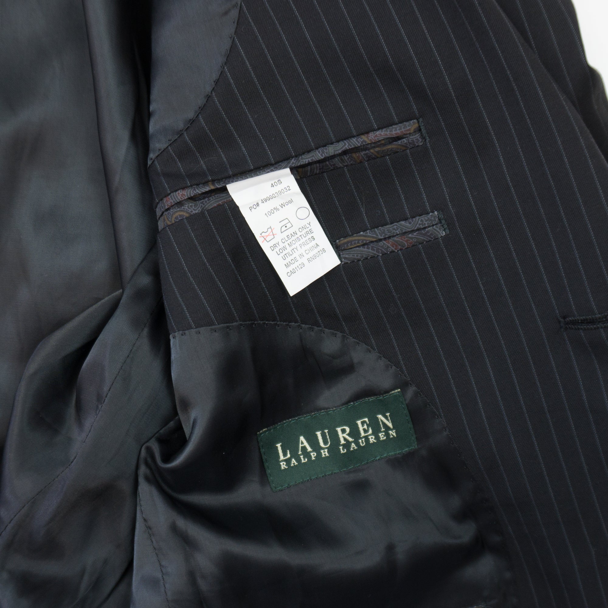 Ralph Lauren Pinstripe Официален Костюм