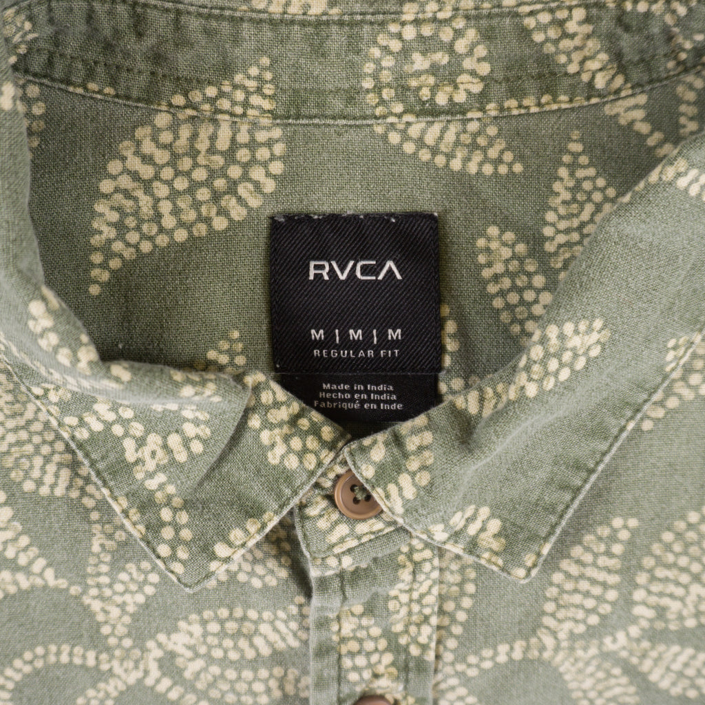RVCA Зелена Риза с Къс Ръкав