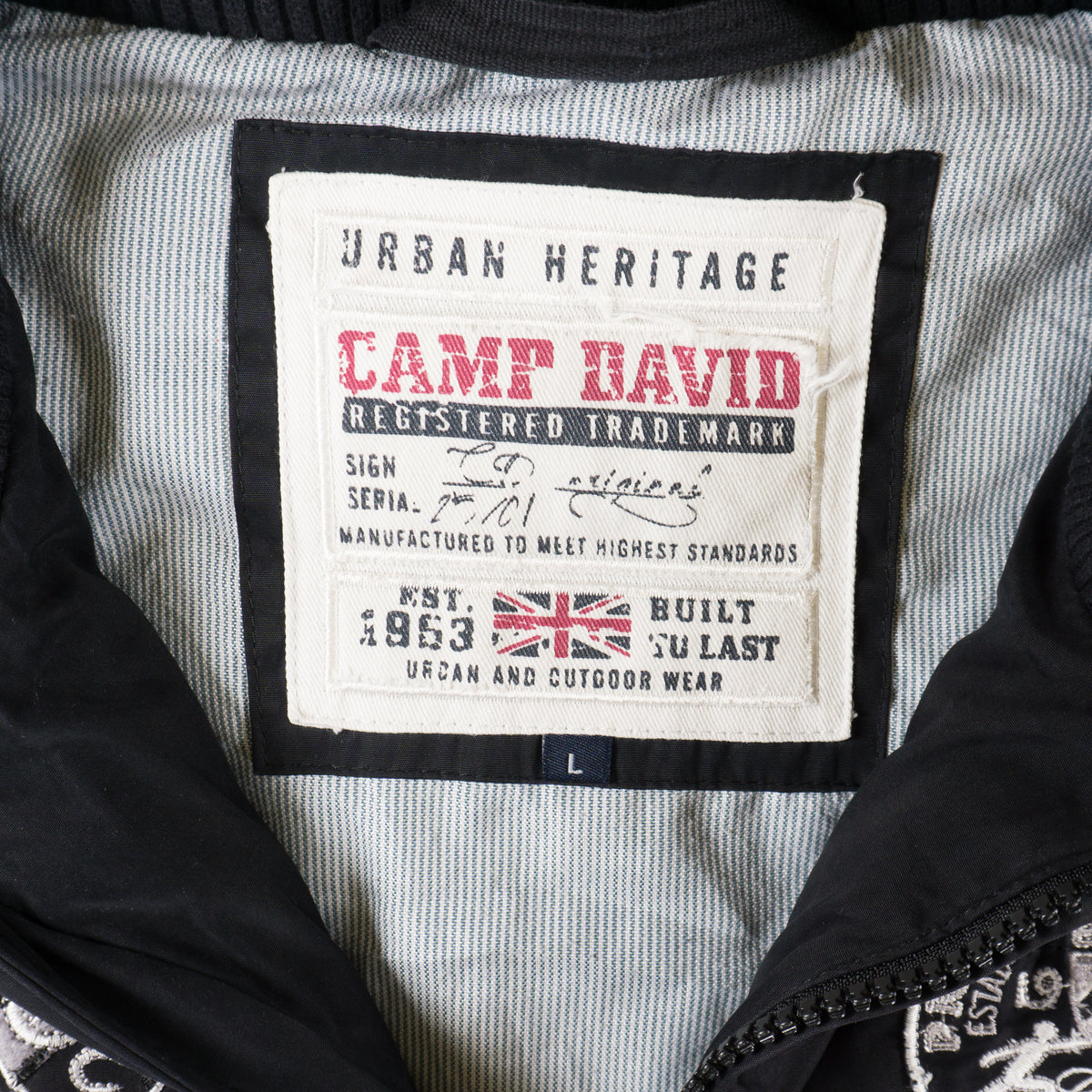 Camp David Черен Подплатен Елек