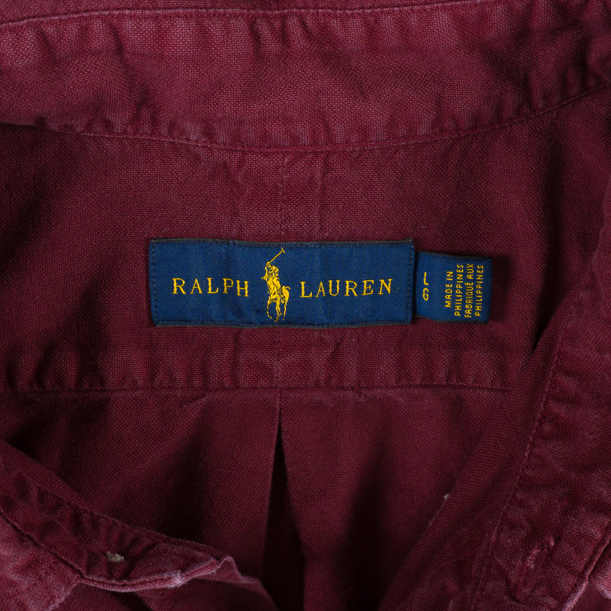 Ralph Lauren Бордо Риза с Дълъг Ръкав