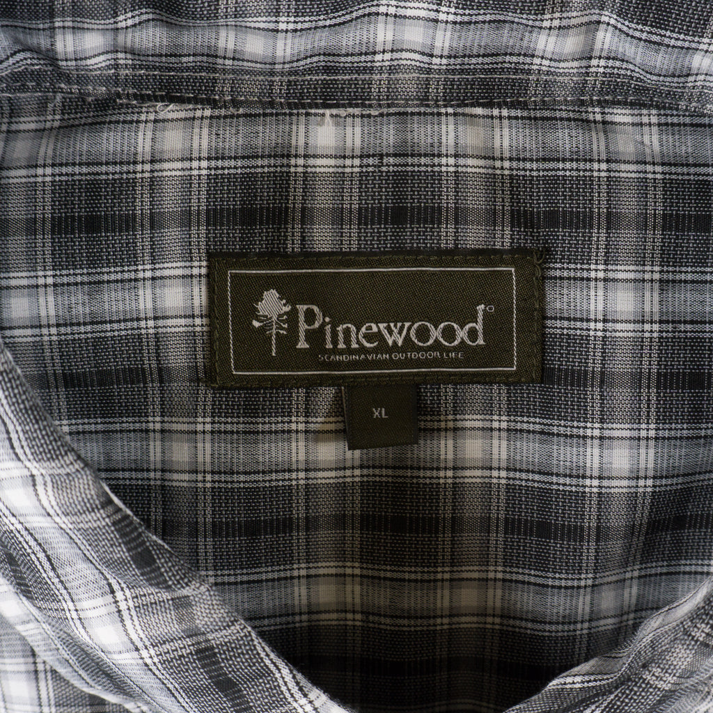 Pinewood Сива Карирана Риза с Къс Ръкав