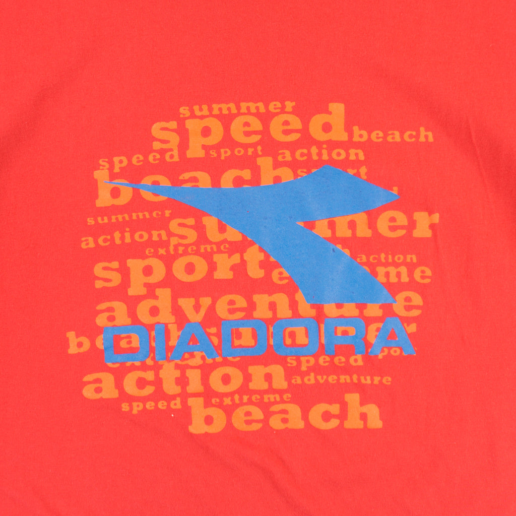 Diadora Червена Тениска с Графика