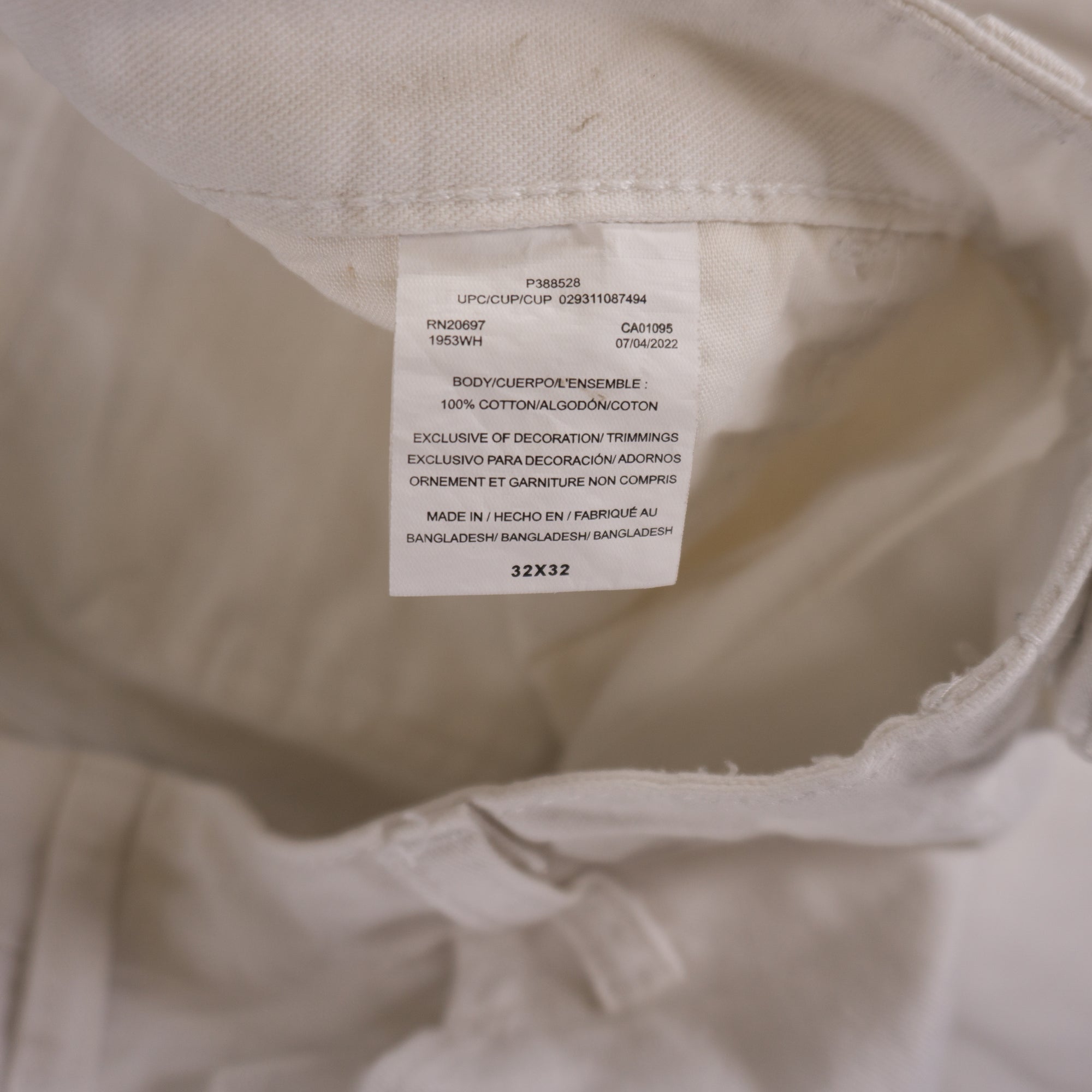 Dickies Винтидж 2000те Бели Работни Панталони