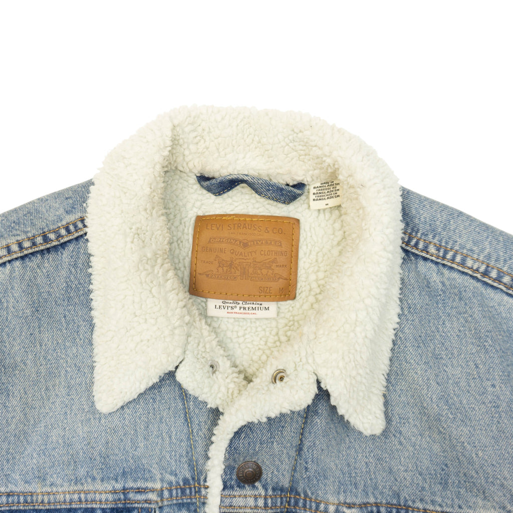 Levi’s Premium “Big E” Sherpa Trucker Дънково Яке