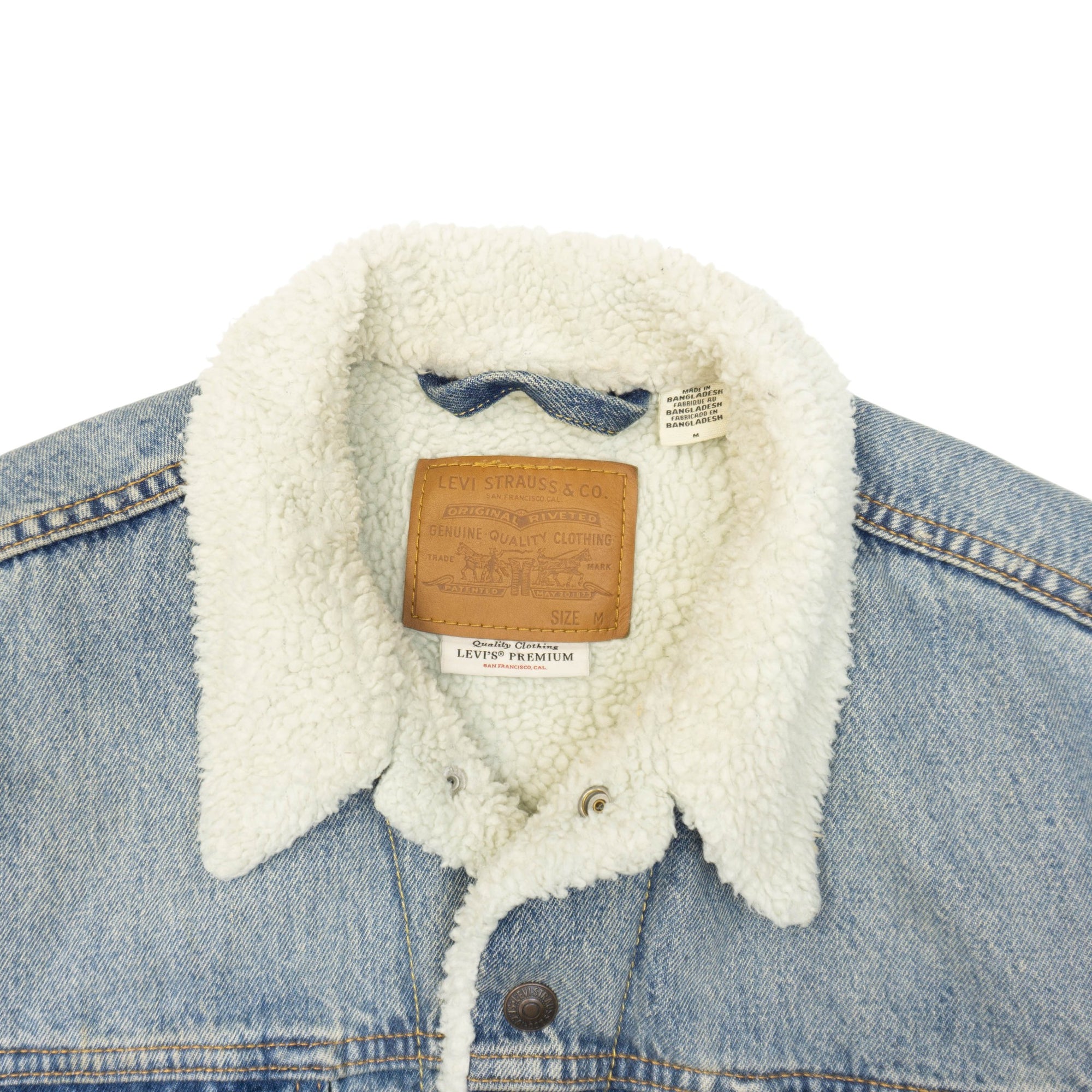 Levi’s Premium “Big E” Sherpa Trucker Дънково Яке